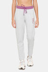 Rosaline Easy Movement Cotton Rich Joggers - Grey Melange — thumbnail 2